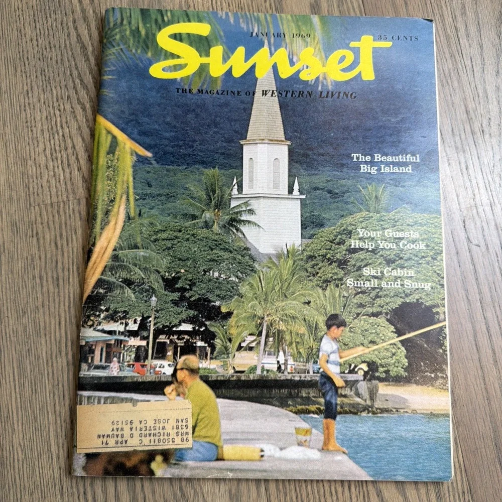 Vintage 1969 Sunset Magazine January Western Living Hawaii Travel Ski Cook Issue